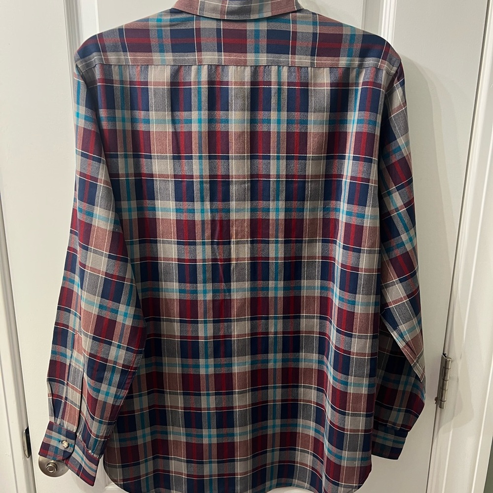 Pendleton Red And Blue Casual Button Down Shirt C… - image 2